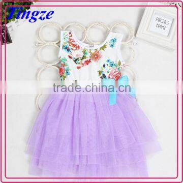 Fashion children summer new pretty frocks flower princess baby latest girl dress designs