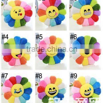 Wholesale Sunflower Plush Emoji Pillows Decorative Sofa Cushion photo-6