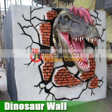 Dinosaur Head Model on Wall