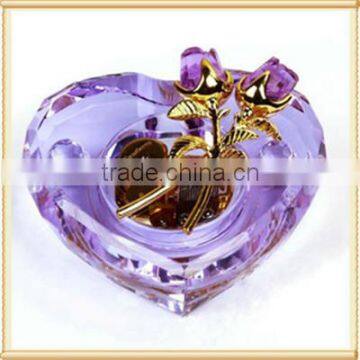 2016 Wedding Artificial K9 Glass Crystal Handcrank Music Box Quality Choice