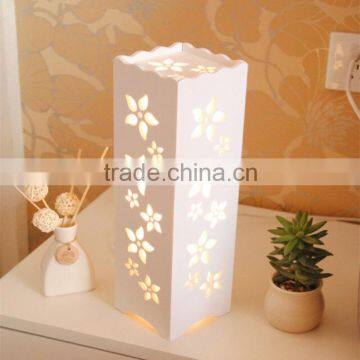 new design creative personalized custom Carved wooden carving photo table lamp