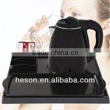 1.2l black electric hotel kattle with plastic tea tray for guest room                        
                                                Quality Choice