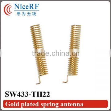 SW433-TH22 Gold Plated Spring Antenna for Wireless Transceiver RF Module