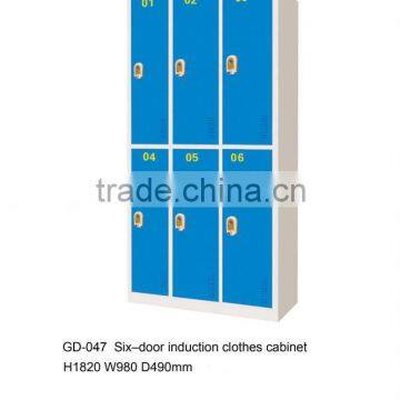 Six door induction cloth cabinet wardrobe