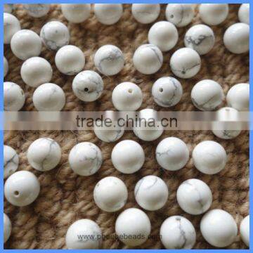 4mm 8mm Half Drilled Round Natural White Turquoise Loose Beads Gemstone For DIY Earrings Making HD-WTSR4mm photo-4