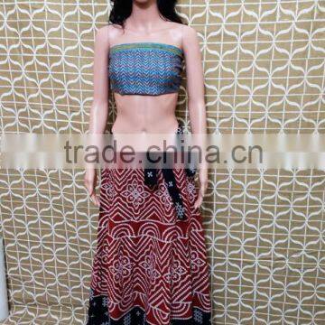 Long Skirt Cotton Thai Tradition Cotton Woman Sarong Wrap Tie Waist