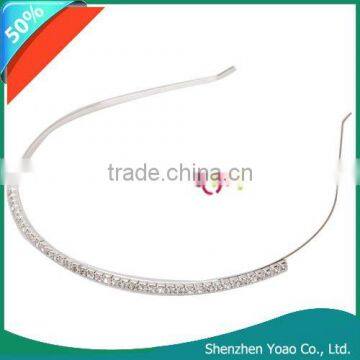 Hair Accessory Single Row Rhinestone Crown Headband