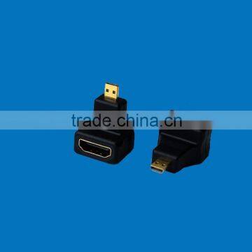 Delivery in time HDMI A type Female to Micro hdmi D type right angle adapter