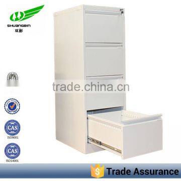 Manufacturing factory vertical steel 4 drawer cabinet with gooseneck handles