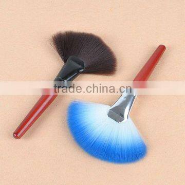 custom made cosmetic fan brush makeup blush brush