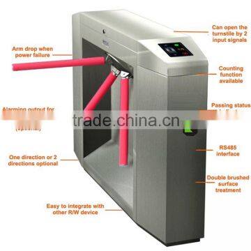 HOT!! SS304 Three Arm Drop Turnstiles for Card Swipe Door Entry Systems photo-2