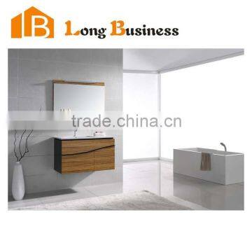 LB-JL2165 Popular newly design hanging wood veneer bathroom cabinet