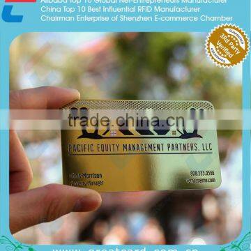 Complicated Engraved Gold Metal Card photo-3