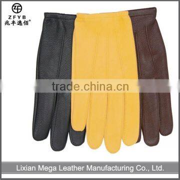 Men's Dress deerskin leather motorcycle leather gloves,gloves for driving