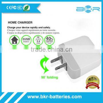 Dual Port Portable Phone Charger With Folded Plug Home Charger photo-4