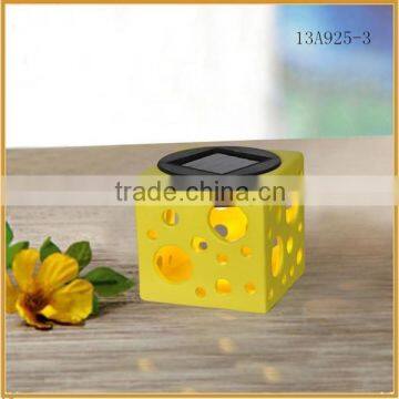 Mini Ceramic Solar Led Lantern Rechargeable Lights for Garden Ornaments photo-2