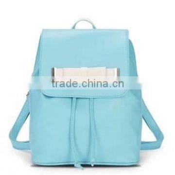 Online shop China backpack candy color student backpack high quality leather backpack