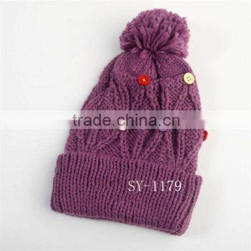 knitted winter beanie hat