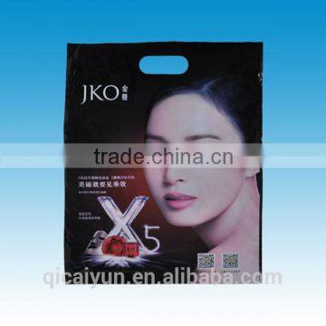 Customized printing LDPE plastic Die Cut Bags with printing for shopping