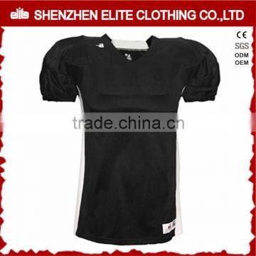 professional black blank customized american football jersey