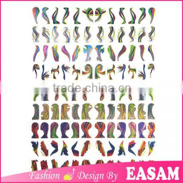 108 pcs color printing nail art 3D sticker,USA style nail art sticker