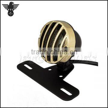 Smoke Lens Solid Brass Grill Motorcycle Tail Light for Harley Sportster