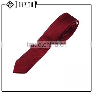 2016 new design solid color red skinny silk tie sale