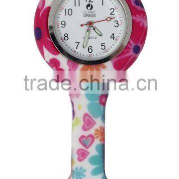 Fashion japan quartz silicone rubber nurse watch