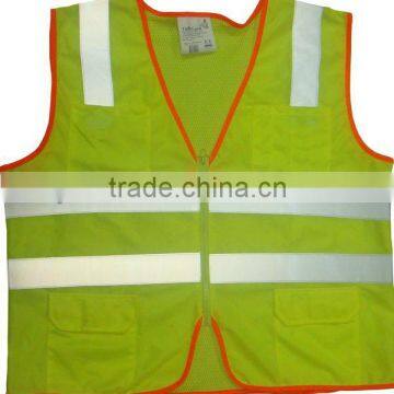 mesh fabric reflective safety vest