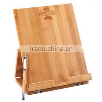 Bamboo cooking book stand/holder with stylus
