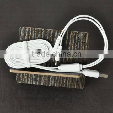Hot Sale High Speed 2 in 1 Flat Noodle USB Date Cable For IOS 8 Pin & Android photo-5
