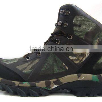 Jinjiang factory waterproof camouflage hiking shoe men, good quality high cut design