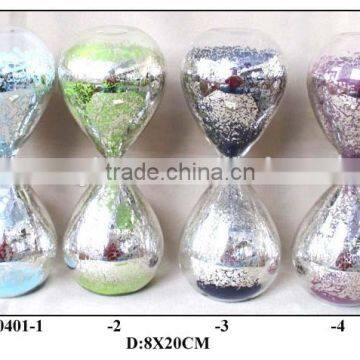 silvery glass sand timer