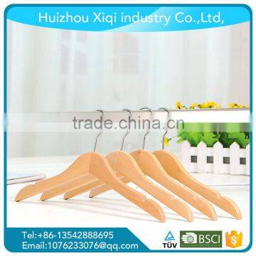 Solid Beech Wooden Coat/Jacket Hangers,Wood Clothes Hangers with Polished Nickel-Plated Hook, Natural Finish