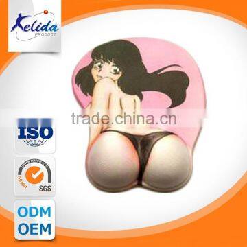 China supplier sexy beauty wrist rest mouse pad, sexy cartoon girl pu base mouse pad ,mouse pad hub