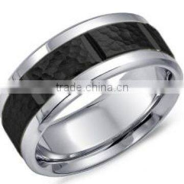 COOLMAN wholesale hand fashion jewelry 8mm black men gay ring tungsten carbide Men's Ring CMR-038-3