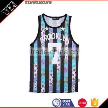 Fashion Custom Printing Wholesale Cotton Gym men Tank Tops Singlet