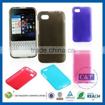 C&T Clear Rubber TPU Soft Gel case cover for blackberry q5,for blackberry q5 case