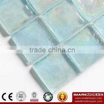 IMARK Iridescent Navy Blue Square Glass Recycle Glass Mosaic Swimming Pool Decorative Tile
