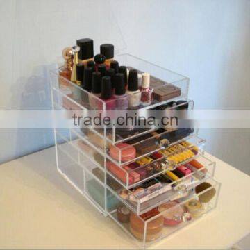 Lucite makeup organizer with 4drawer/ 5drawer