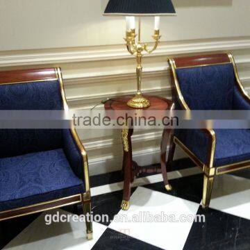 Classical lobby furniture armchair & coffee table