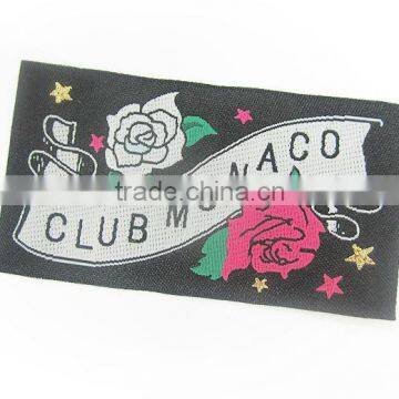 Colorful Customed Logo High Damask Blouse Neck Patch