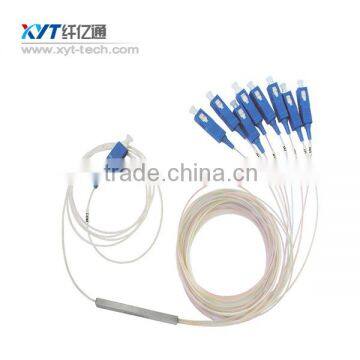 1x8 PLC Splitter in steel tube with sc apc connector