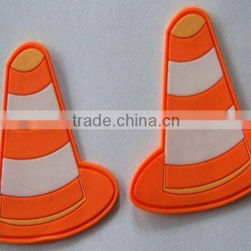 Warning Sign garment pvc badge silicone label pvc patch