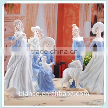 classical ceramic girl figurine European style