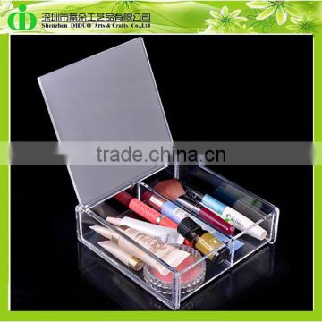 DDI-S006 ISO9001 Chinese Factory Made SGS Non-toxic Test Cheap Clear Acrylic Cosmetic Organizer