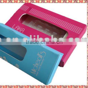 skin care colorful fashion PVC window paper packaging box