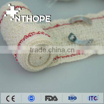 Nature White Crepe Bandages with red line