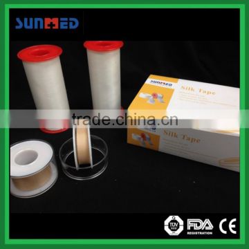 Surgical silk plaster adhesive tape