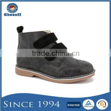2016 Wholesale 2182-F-4A Children Suede PU High Ankle Casual Shoes With Rubber Sole